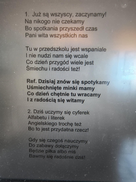 Utrwalenie piosenki