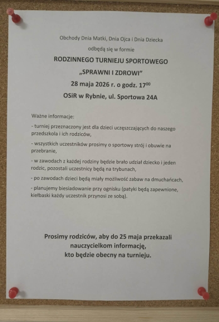 Rodzinny turniej sportowy